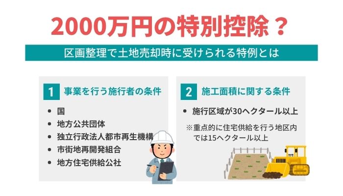 2000万円の特別控除？区画整理で土地売却時に受けられる特例