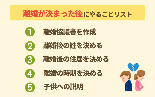 離婚が決まった後にやることリスト