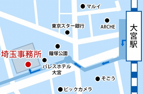 埼玉オフィス周辺のマップ